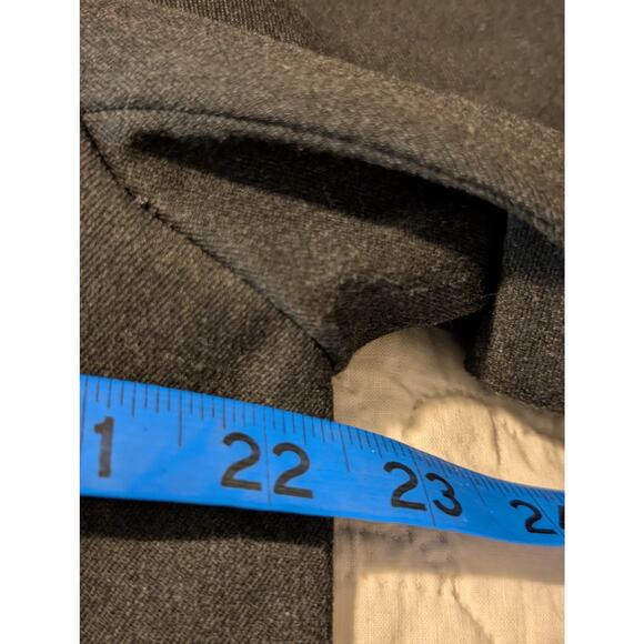 VTG Talbots Gray Stretch Wool Full Zip Front Unlined Jacket Womens Plus Size 12W - Picture 6 of 9